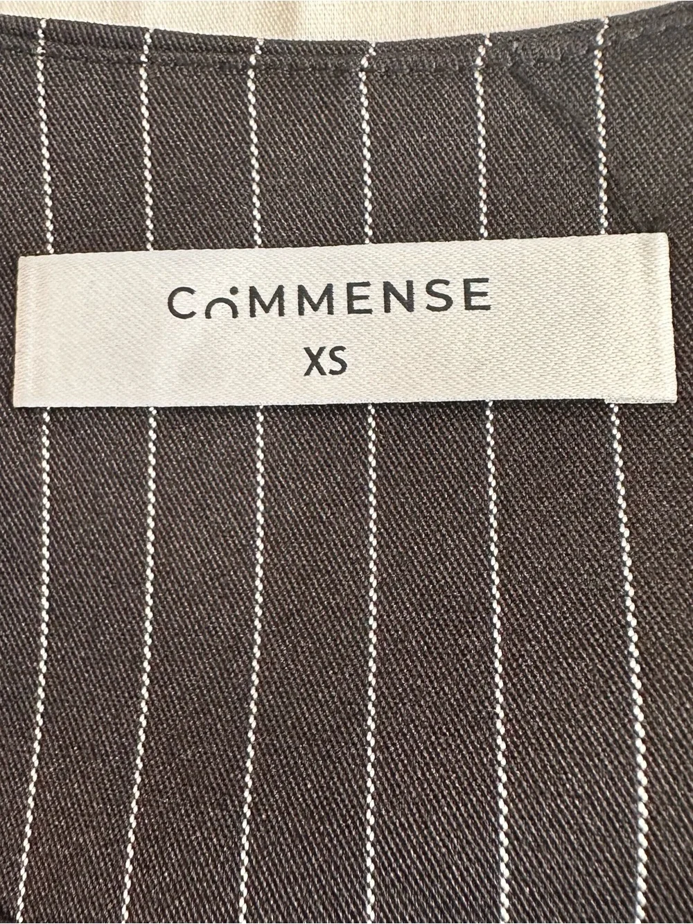 Black Pinstripe Women Vest business Boho size xs